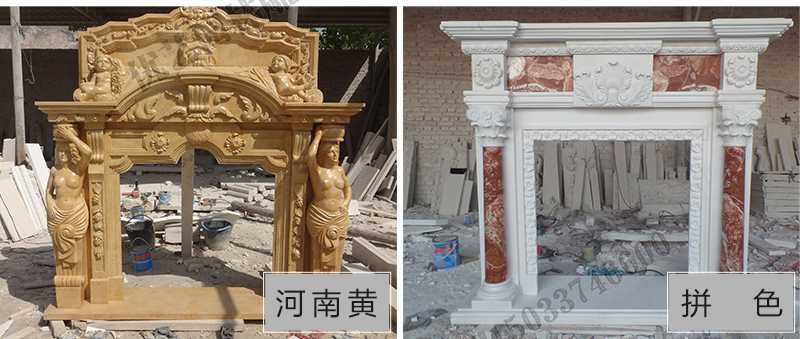 石雕壁爐架款式，定制石雕壁爐架，石雕壁爐架廠家