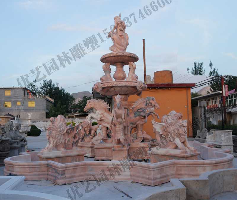 大理石景觀噴泉，歐式大型噴泉，石雕噴泉廠家